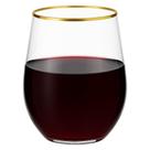 Copos de vinho descartáveis de plástico sem haste de 12 onças (36 unidades) Copos de vinho descartáveis de plástico sem haste de 12 onças (36 unidades)