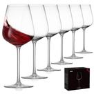 Copos de vinho JBHO Hand Blown Bordeaux 530ml, conjunto de 6 cristais