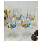 Copos de vinho LeadingWare Rainbow Diamond 480 ml, conjunto de 4