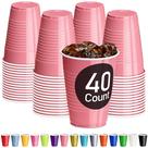 Copos DecorRack de plástico rosa claro de 350 ml (40 unidades) reutilizáveis