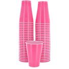 Copos descartáveis Amcrate 350 ml rosa 12 onças, pacote com 50