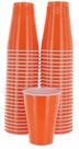 Copos descartáveis Amcrate 350ml Orange, pacote com 50 unidades para festas