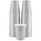 Copos descartáveis Amcrate Silver 500mL de plástico, pacote com 50