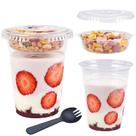 Copos descartáveis de iogurte para parfait TOFLEN 360 ml com tampas, pacote com 50