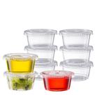 Copos descartáveis de plástico com tampas de 60 ml - 200 unidades