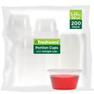 Copos descartáveis de plástico Freshware de 3,25 onças com tampas, 200 conjuntos