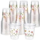 Copos descartáveis de plástico Hushee 60 unidades 480mL Boho Copos descartáveis de plástico Hushee 60 unidades 480mL Boho