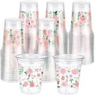 Copos descartáveis de plástico Hushee Floral 480 ml 60 unidades Copos descartáveis de plástico Hushee Floral 480 ml 60 unidades