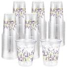 Copos descartáveis de plástico Hushee Floral 480 ml 60 unidades Copos descartáveis de plástico Hushee Floral 480 ml 60 unidades