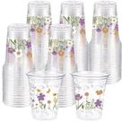 Copos descartáveis de plástico Hushee Floral 480 ml 60 unidades Copos descartáveis de plástico Hushee Floral 480 ml 60 unidades