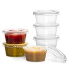 Copos descartáveis de plástico para porções Plastimade 60mL com tampas x200