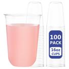 Copos descartáveis de plástico transparente WELLIFE 473ml 100 unidades Copos descartáveis de plástico transparente WELLIFE 473ml 100 unidades