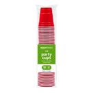 Copos Descartáveis de Plástico Vermelhos Amazon Basics (9oz) - Pacote com 50