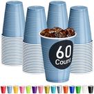 Copos descartáveis DecorRack de plástico azul claro 350 ml (60 unidades)