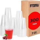 Copos descartáveis FRAMO de 7 onças/200 ml de plástico transparente (pacote com 300)