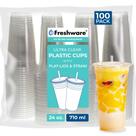 Copos descartáveis Freshware Clear Plastic 710mL 100 copos