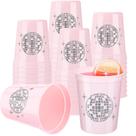 Copos Disco Party Favor Uiifan 30 unidades de plástico reutilizável de 500 ml Copos Disco Party Favor Uiifan 30 unidades de plástico reutilizável de 500 ml