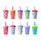 Copos infantis REDUCE 355 ml, kit com 10 unidades, com canudos à prova de derramamento Copos infantis REDUCE 355 ml, kit com 10 unidades, com canudos à prova de derramamento