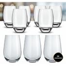 Copos Malibu Oval 500ml Jogo com 6 Ideal Água Suco Drinks Café
