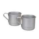 Copos para bebidas Stansport Aluminium Small Silver 60mL, pacote com 2