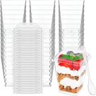 Copos para Sobremesa Zezzxu 150 ml Pacote com 100 Unidades com Tampas e Colheres Copos para Sobremesa Zezzxu 150 ml Pacote com 100 Unidades com Tampas e Colheres