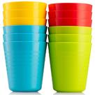 Copos PLASKIDY Kids Plastic de 240 ml - Conjunto de 12 sem BPA