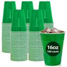 Copos Plásticos BONSINY 100 Unidades 473 ml Verde Descartáveis