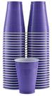 Copos plásticos descartáveis Amcrate 350ml roxos, pacote com 50