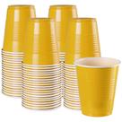 Copos plásticos descartáveis QIHUANKJ 100 Pack Yellow 355ml