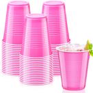 Copos plásticos descartáveis Yinder 18 onças (50 unidades) rosa