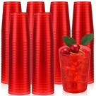 Copos plásticos Minatee 300mL descartáveis para festas 100 unidades vermelhos Copos plásticos Minatee 300mL descartáveis para festas 100 unidades vermelhos