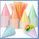 Copos Snow Cone Boao 100 peças e canudos de colher 130 ml