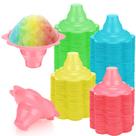 Copos Snow Cone Easy 300 peças com design de flores coloridas de 120 ml