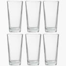 Copos Vidro 260ml Transparente Venice Base Quadrada Elegante 6UN