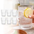Copos Vidro Canelado Jogo 6 peças Elegante Água e Bebidas Copos Vidro Canelado Jogo 6 peças Elegante Água e Bebidas