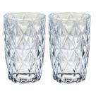 Copos Vidro Grosso Modelo Diamante 370 ML Transparente - 2 Un