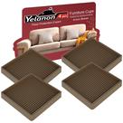 Copos Yelanon Furniture Caster, 4 peças, borracha marrom de 10 cm