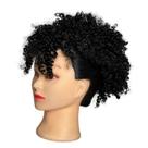 Coque Com Franja Fibra Sintetica Belinda 10cm - Cor Preto