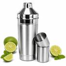 Coqueteleira 3 em 1 madrid 400ml com 2 copos aluminio medidor drinks caipirinha bar barman profissional