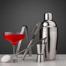 Coqueteleira Bartender Homebar Com 5 Peças Inox Kit Barman Drink Caipirinha Profissional Com Dosador