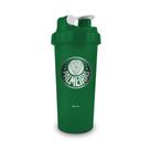 Coqueteleira de plástico time palmeiras verde personalizada com tampa 600ml para whey bebidas batidas drinks coquetelera