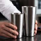 Coqueteleira Dupla Inox Profissional 820ml e 520ml Bartender Barista Misturador Drinks Bar