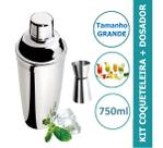 Coqueteleira Grande 750ml Profissional Dosador 25/50 Coqueteleira Grande 750ml Profissional Dosador 25/50