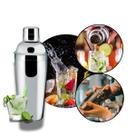 Coqueteleira Inox Classic Profissional Coador Tampa Tampa Dosar Drink Caipirinha Bar Cozinha 500ml 123