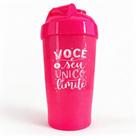 Coqueteleira Rosa Fitness Shake Com 2 Compartimentos Proteína Para Academia Resistente Coqueteleira Rosa Fitness Shake Com 2 Compartimentos Proteína Para Academia Resistente