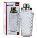 Coqueteleira / Shakeira De Vidro Relevo Com Tampa De Inox 57 - Oem