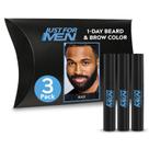 Cor de barba e sobrancelha apenas para homens, preto de 1 dia, 30 aplicações