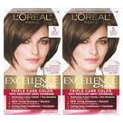 Cor de cabelo L'Oreal Paris Excellence Creme 5 Castanho médio x2