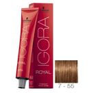 Cor de cabelo Schwarzkopf Professional Igora Royal 7-55 60g
