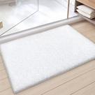 Cor e geometria do tapete de banheiro branco grande absorvente antiderrapante